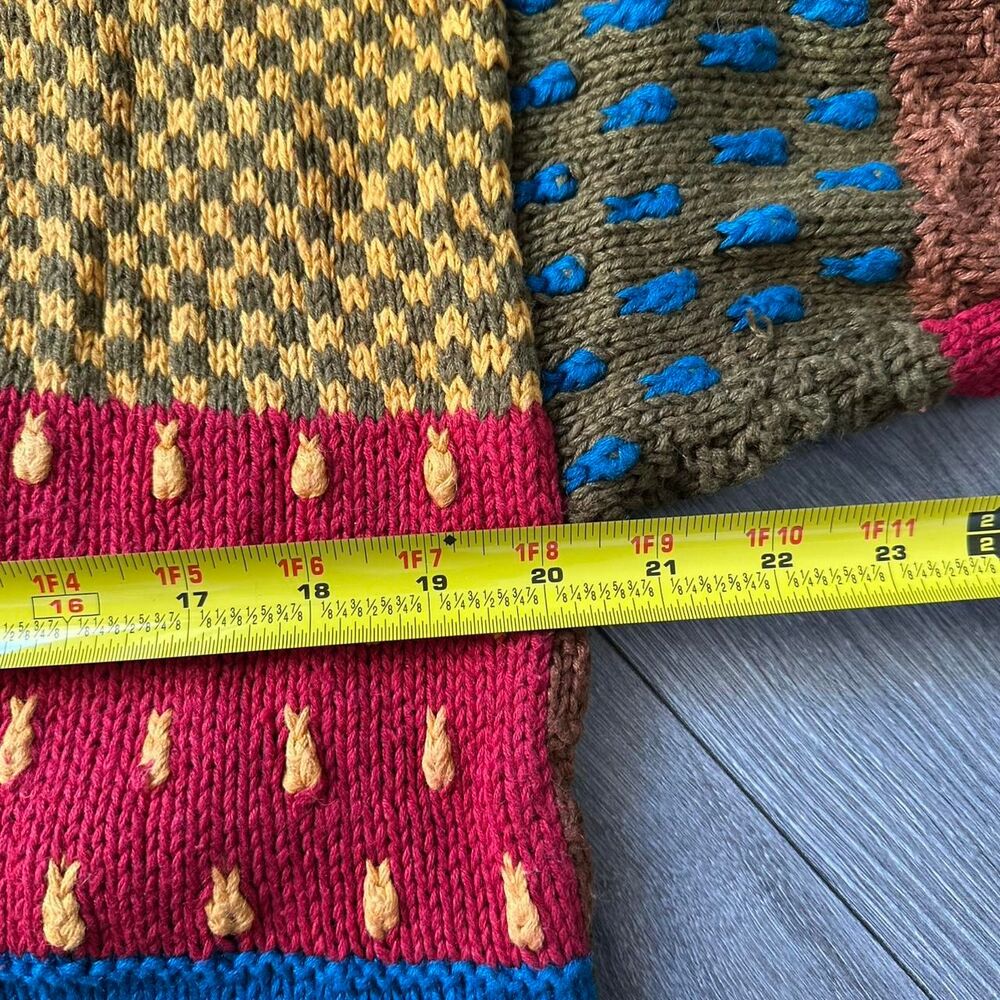 Vintage Patchwork Multicolored Patchwork Autumn Cardigan - Picture 5 of 6
